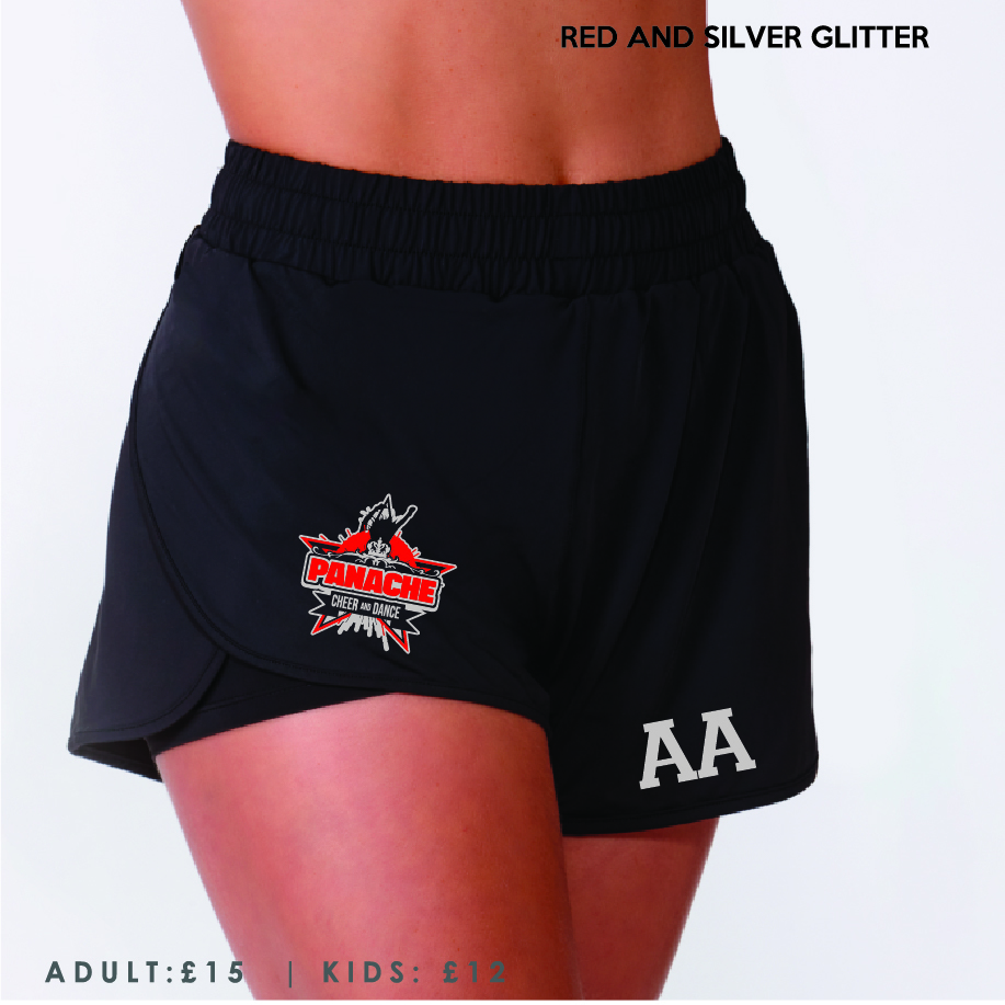 Panache Cheer And Dance 2in1 Layered Dance Shorts Adults