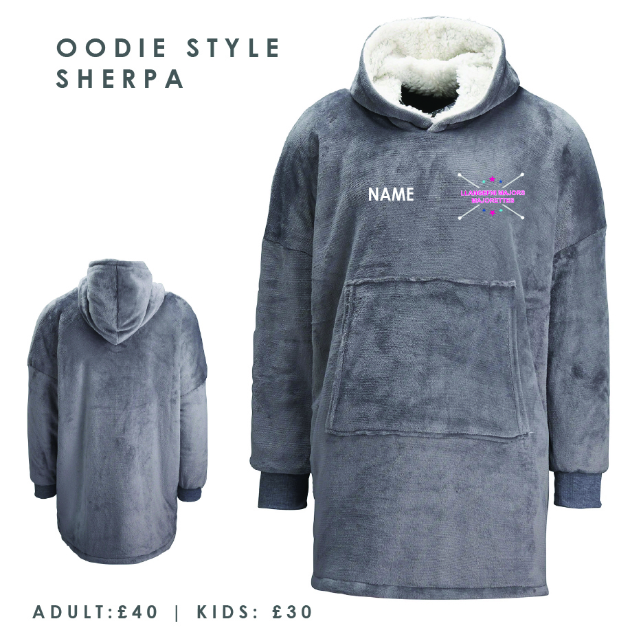 Llangefni Majors Majorettes Oodie Style Sherpa Hoodie Adults