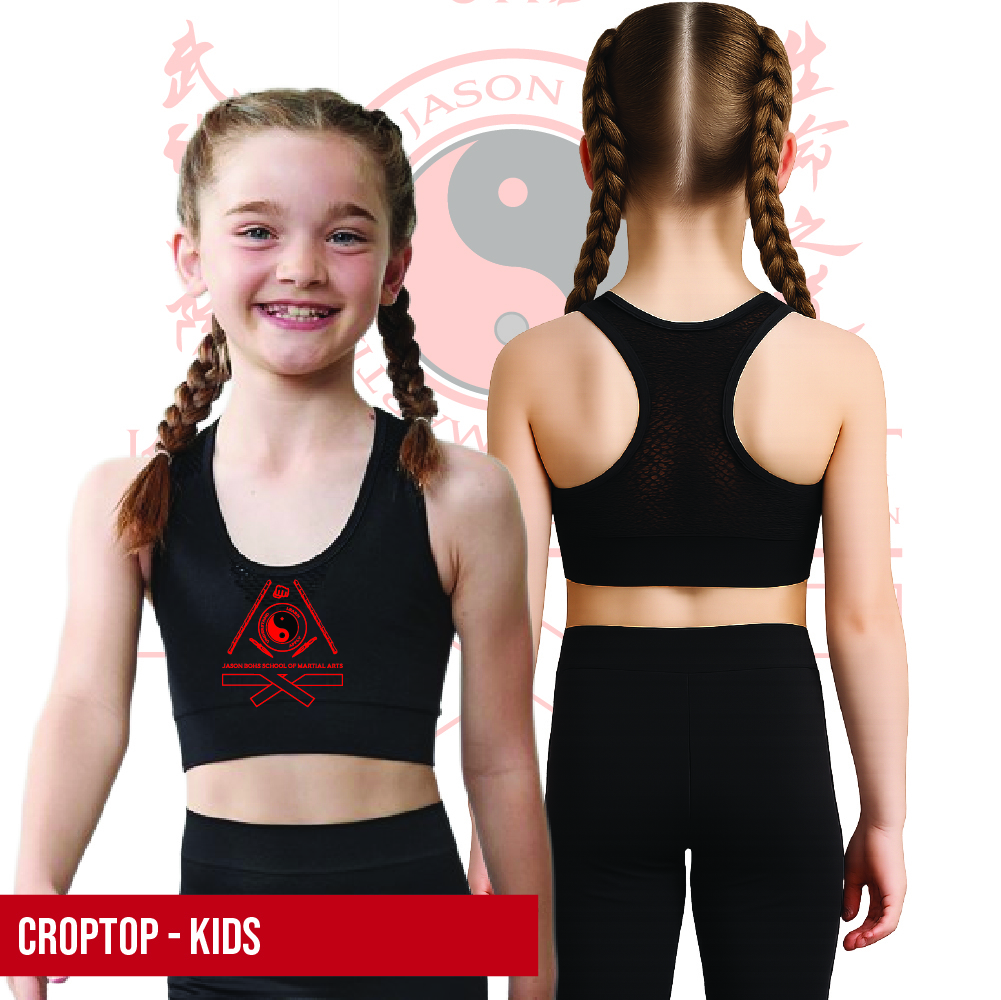Jason Boh's School of Martial Arts Crop Top Kids