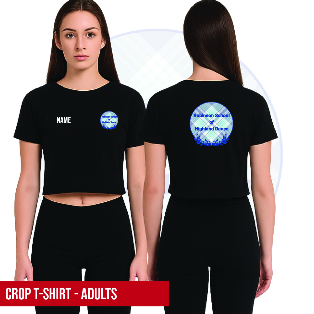 Robinson School of Highland Dance Cropped T-Shirt Adults