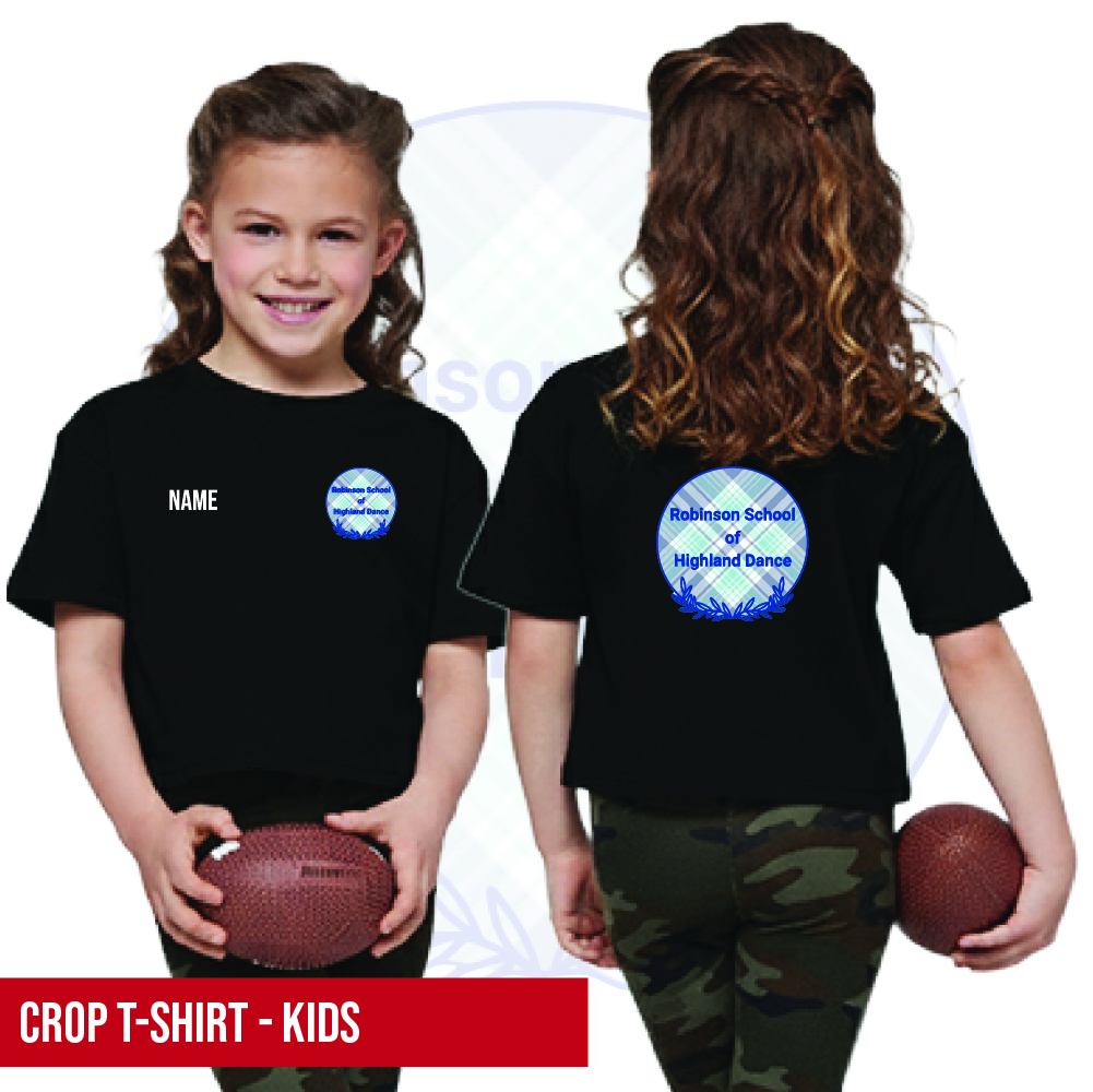 Robinson School of Highland Dance Cropped T-Shirt Kids