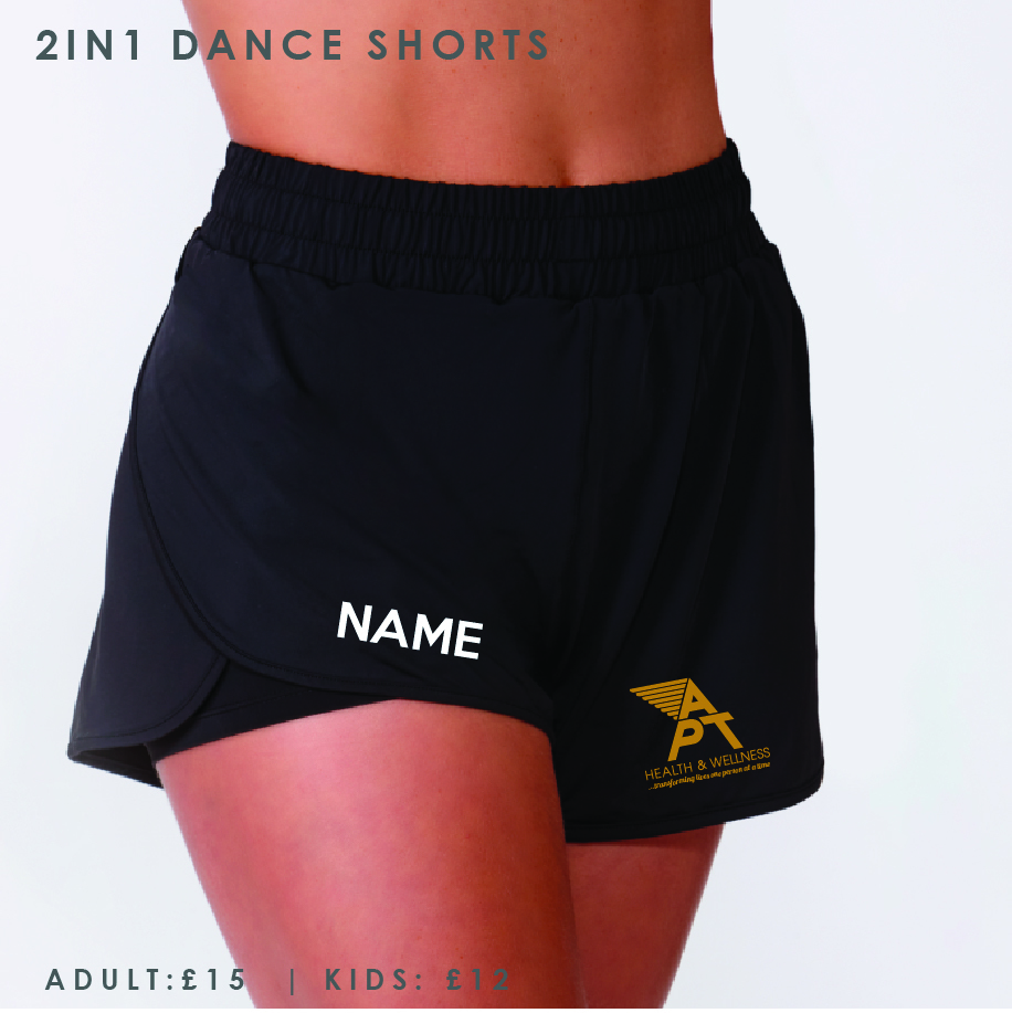 Advanced Personal Training 2in1 Layered Dance Shorts Adults