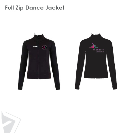 Trinity Theatre Arts Full Zip Dance Jacket Kids 