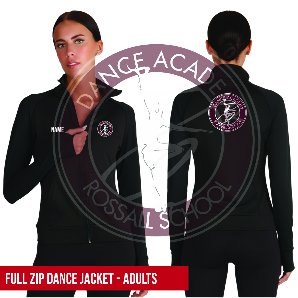 Rossall School of Dance Full Zip Dance Jacket Adults