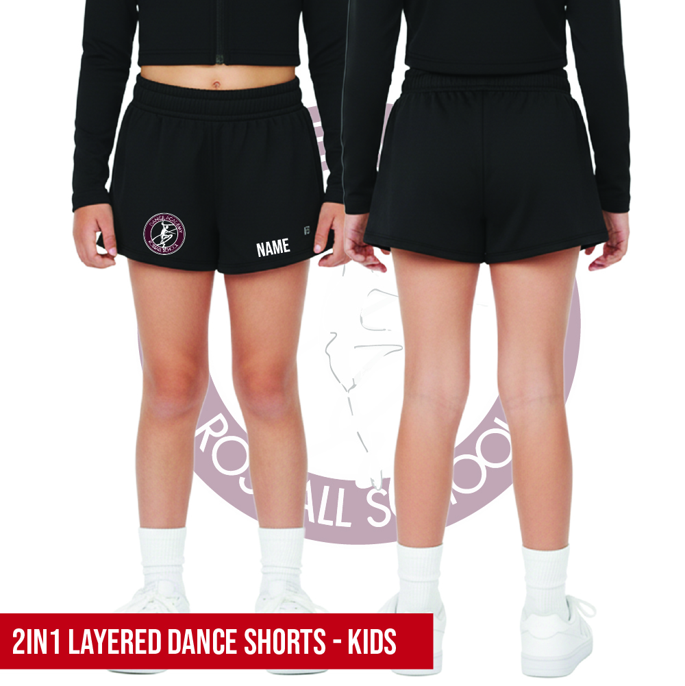 Rossall School of Dance 2in1 Layered Dance Shorts Kids