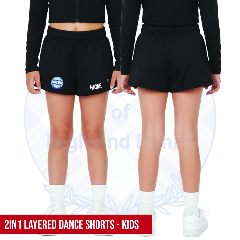 Robinson School of Highland Dance 2in1 Layered Dance Shorts Kids