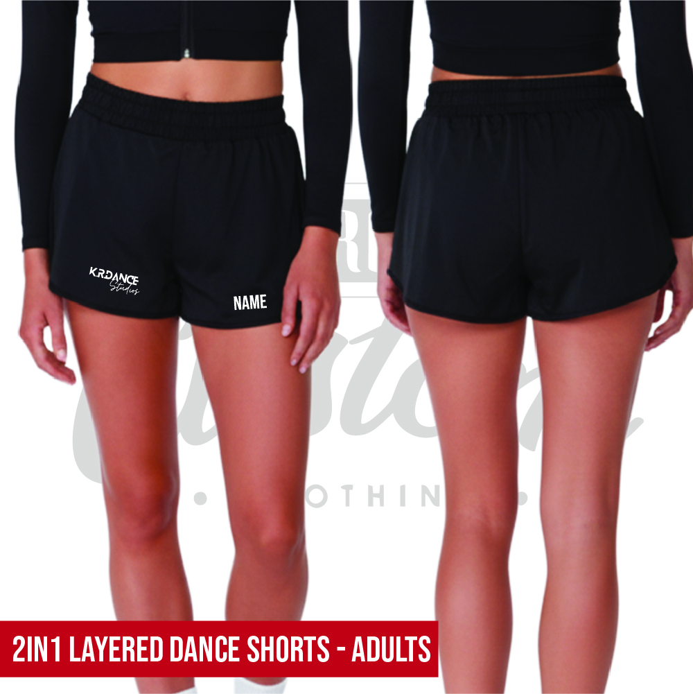 KR Dance 2in1 Layered Dance Shorts Adults