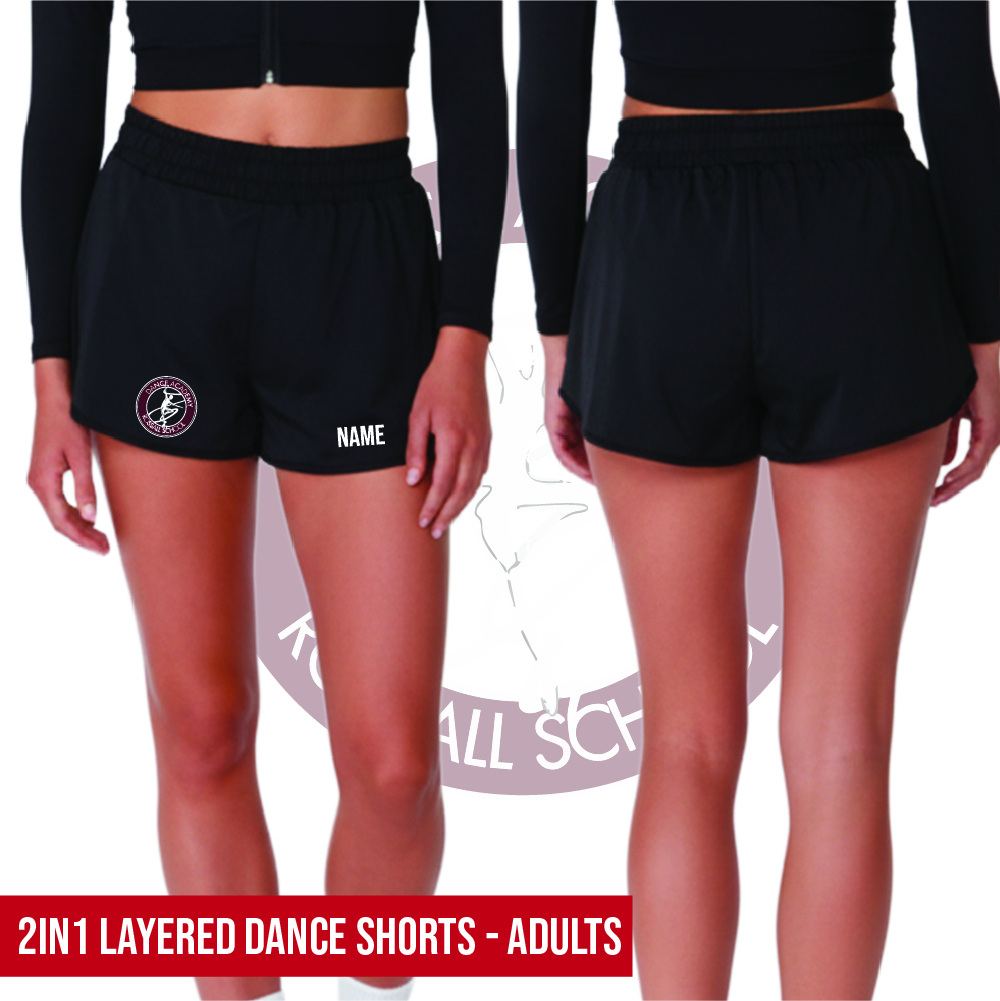 Rossall School of Dance 2in1 Layered Dance Shorts Adults