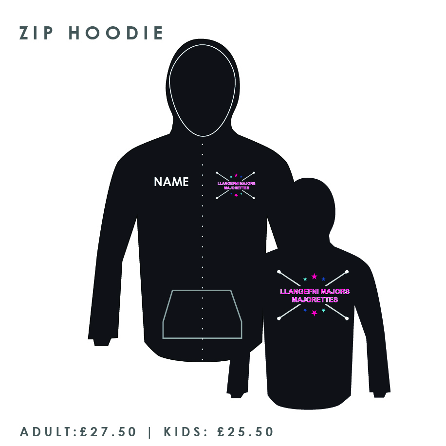 Llangefni Majors Majorettes Zoodie Adults