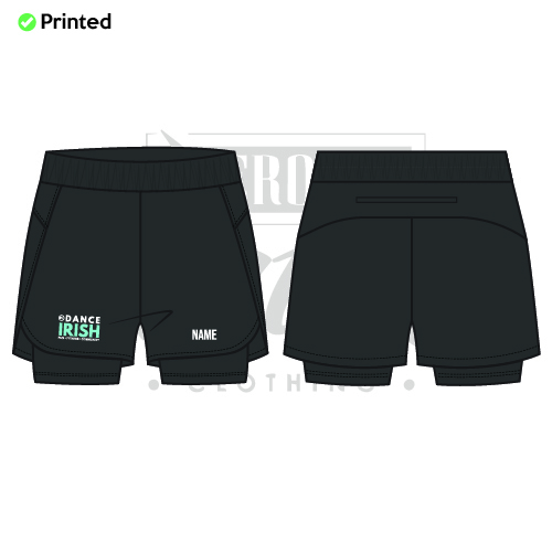 DanceIrish Kids 2 in 1 Layered Dance Shorts