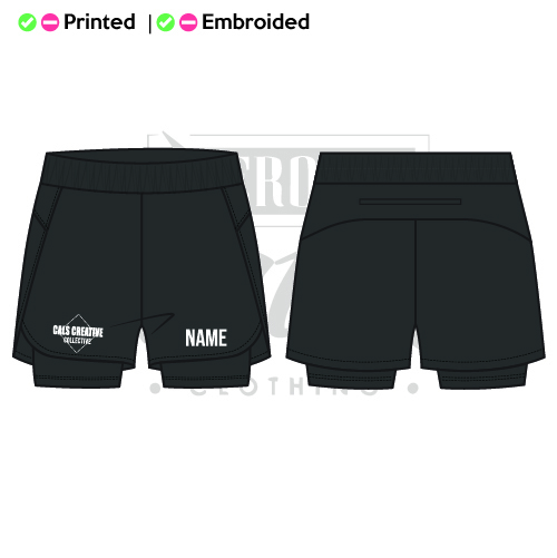 Cal's Creative Collection Kids 2 in 1 Layered Dance Shorts