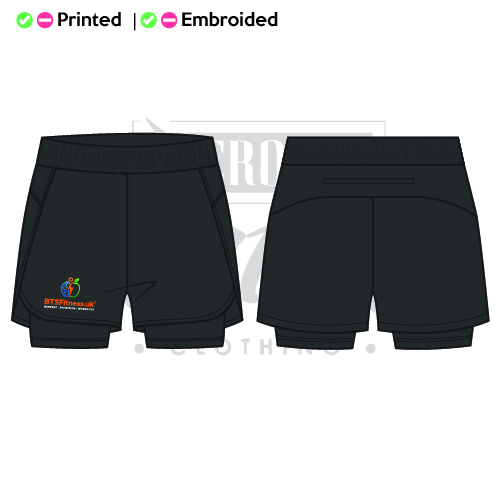 BtsFitness.uk Adults 2 in 1 Layered Dance Shorts