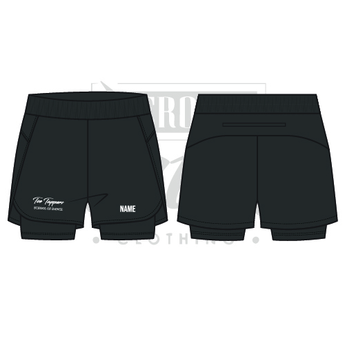 Toe Tappers School of Dance Kids 2 in 1 Layered Dance Shorts
