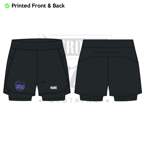 Teigans acro squad Kids 2 in 1 Layered Dance Shorts