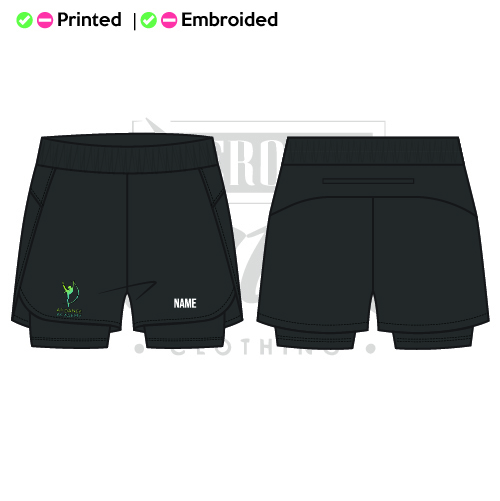 AF Dance Academy 2 in 1 Layered Dance Shorts Kids