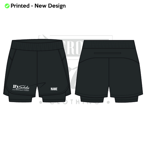 JJ’s Studios - BRDA Kids 2 in 1 Layered Dance Shorts