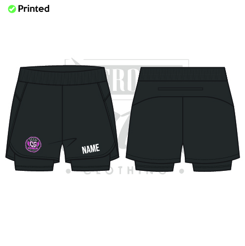 CG DANCE ACADEMY Kids 2 in 1 Layered Dance Shorts