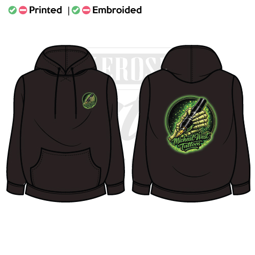 Micheal West Tattoos Unisex Adults College Hoodie