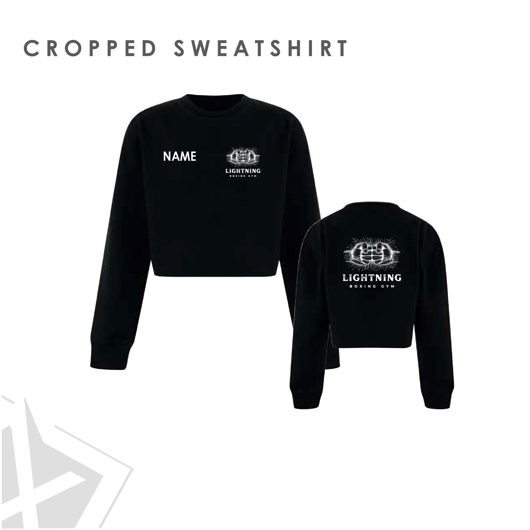 Lightning Boxing Cropped Sweatshirt Kids