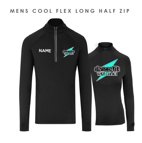Dancefit With Daniel Men's Cool Flex Long Half-zip Top