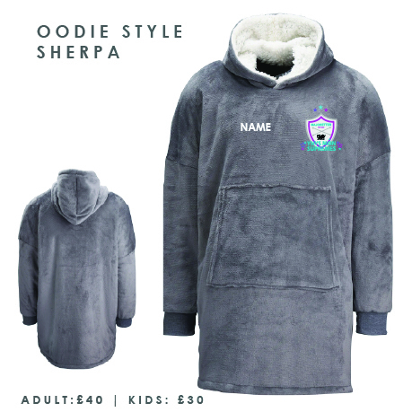 Ynys Mon Supremes Majorettes Oodie Style Sherpa Hoodie Adults