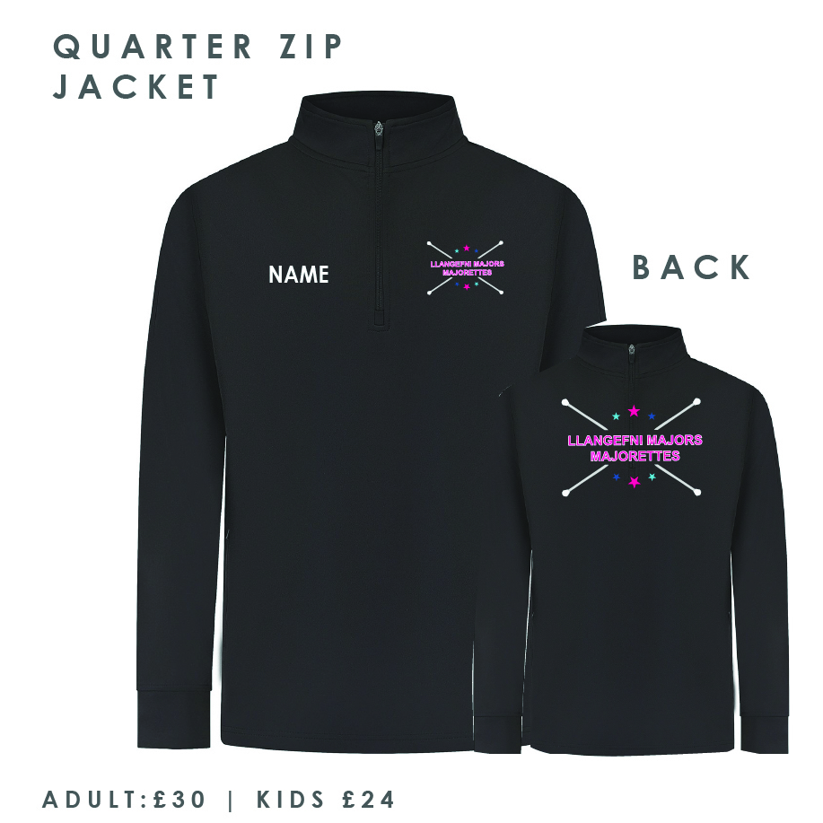 Llangefni Majors Majorettes Half Zip Track Top Adults