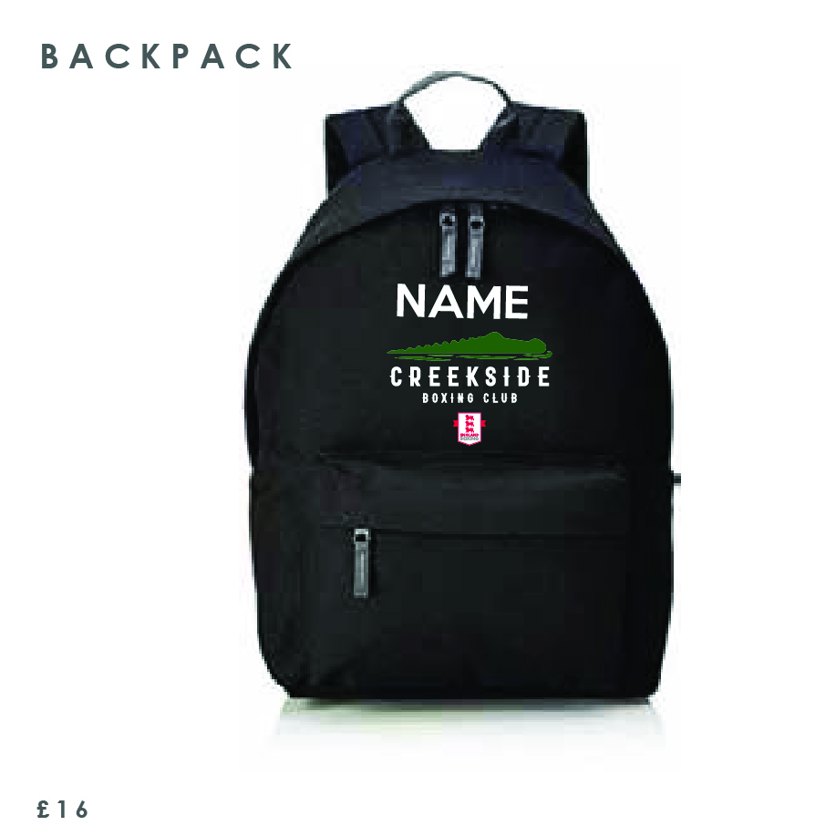Creekside Boxing Back Pack