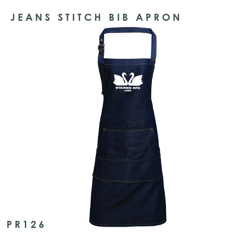 Stains RC Jeans Stitch Bib Apron