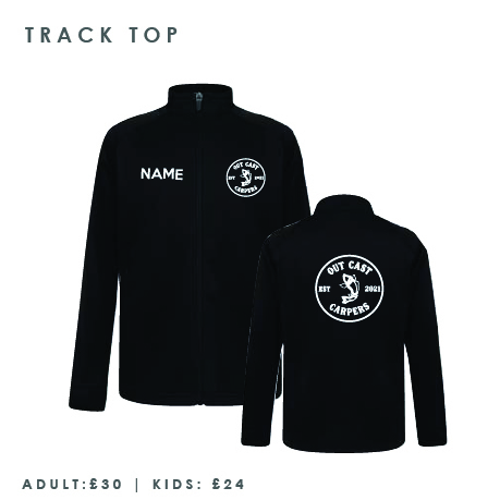Out Cast Carpers Track Top Adults
