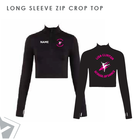 Lisa Clinton Long Sleeve Zip Crop Top Kids