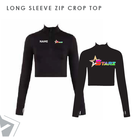 Starz Dance Long Sleeve Zip Crop Top Kids