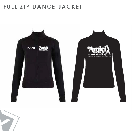 Amici School Of Dance Full Zip Dance Jacket Adults 