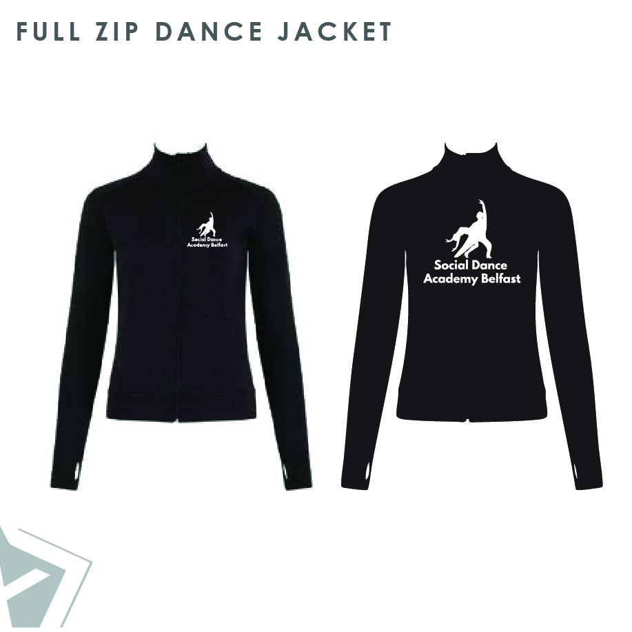 Social Dance Academy Belfast Full Zip Dance Jacket Kids 