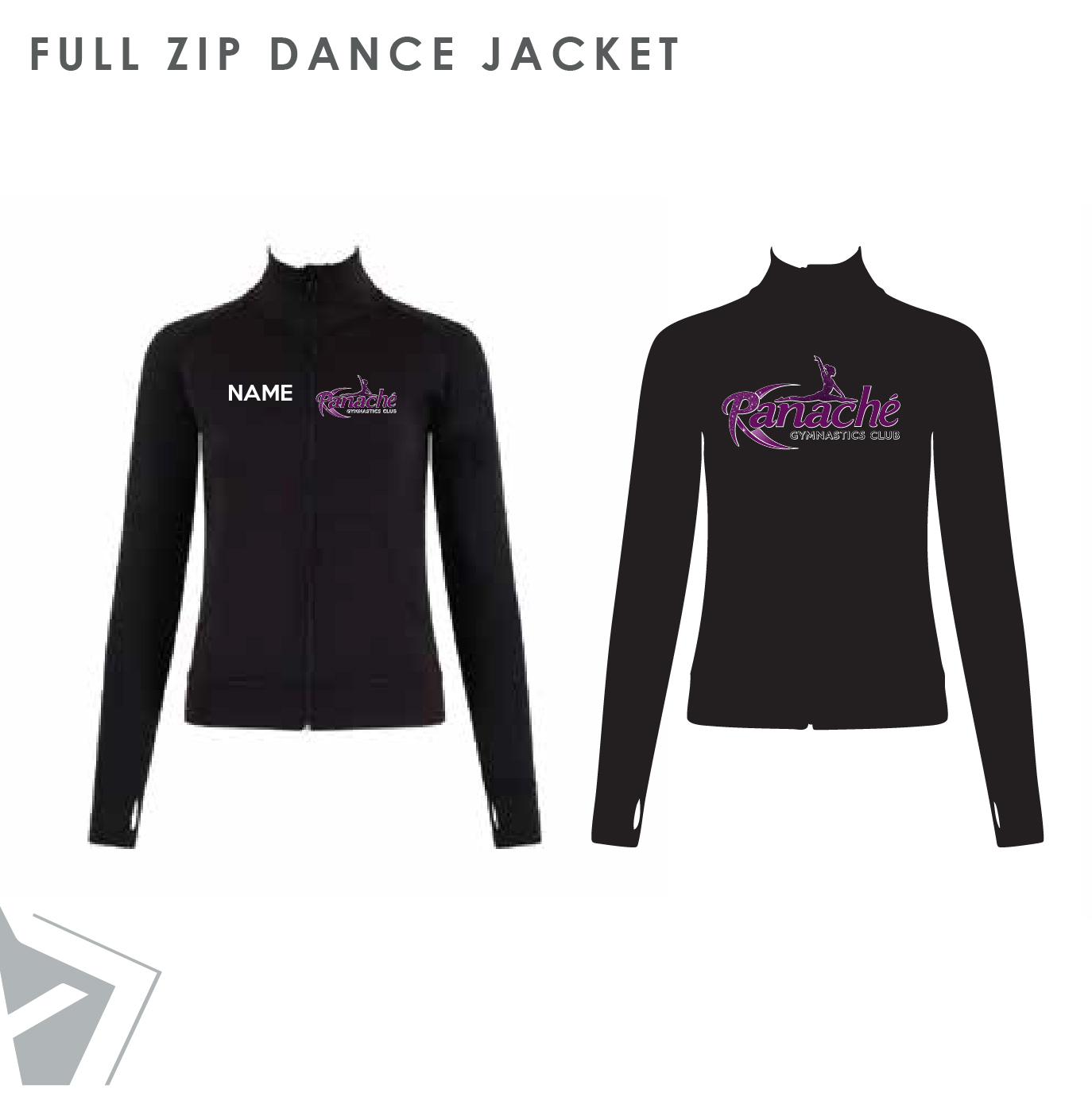 Panache Gymnastics Club Full Zip Dance Jacket Kids 