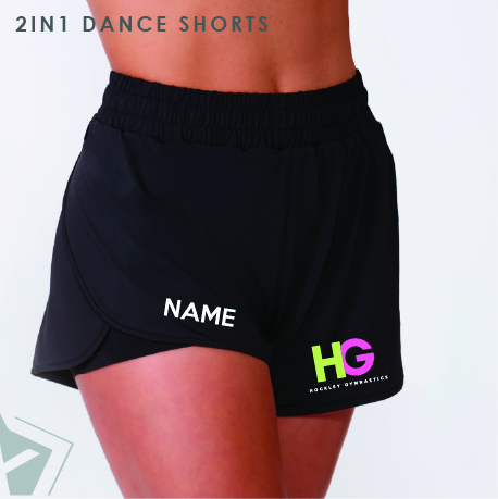 Hockley Gymnastics 2in1 Layered Dance Shorts Kids
