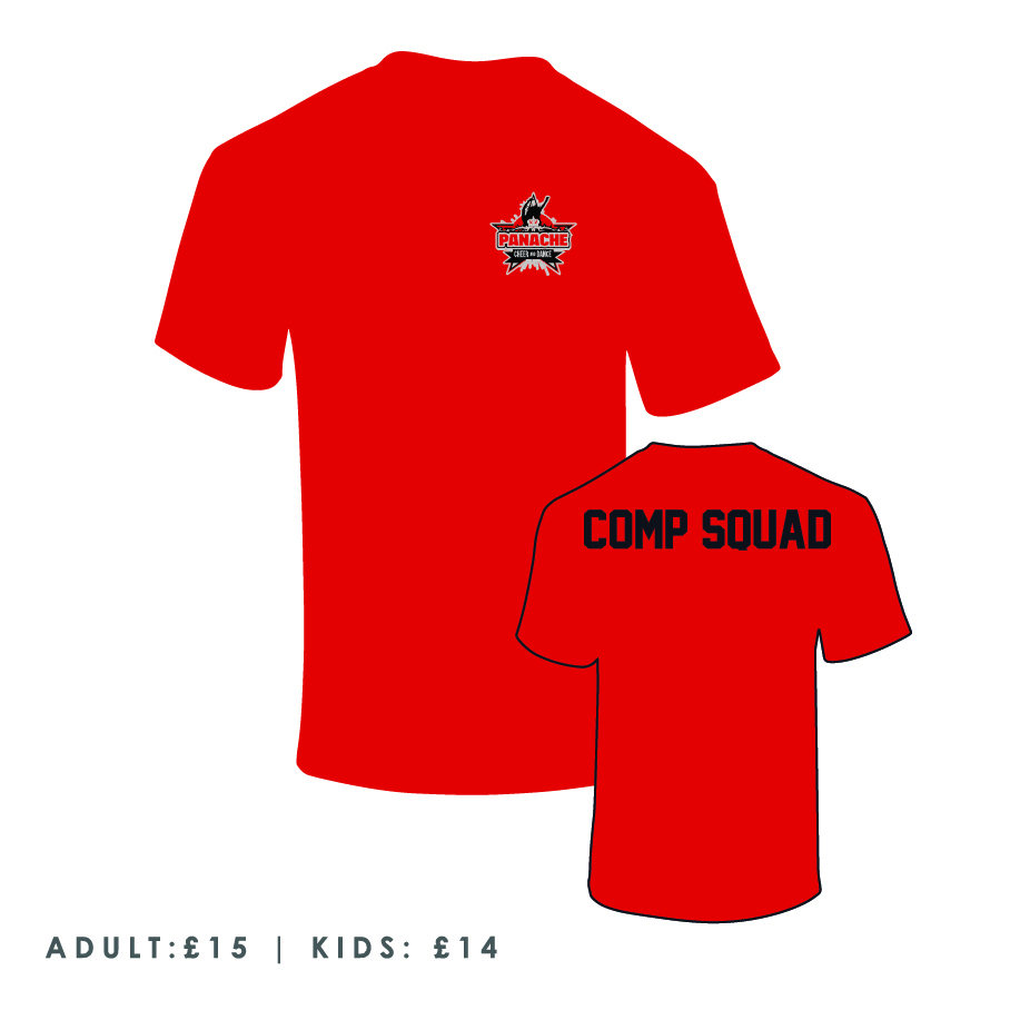 Panache Cheer And Dance Comp Squad T-Shirt Adults
