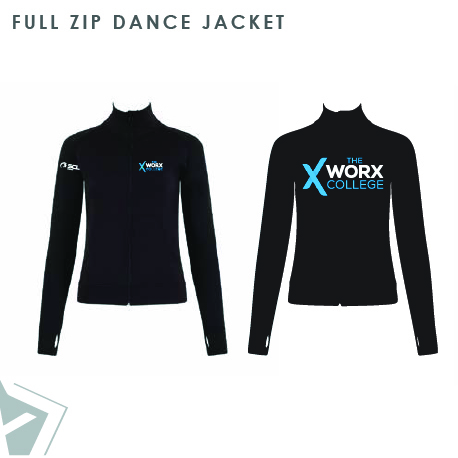 The Worx College Full Zip Dance Jacket Adults  