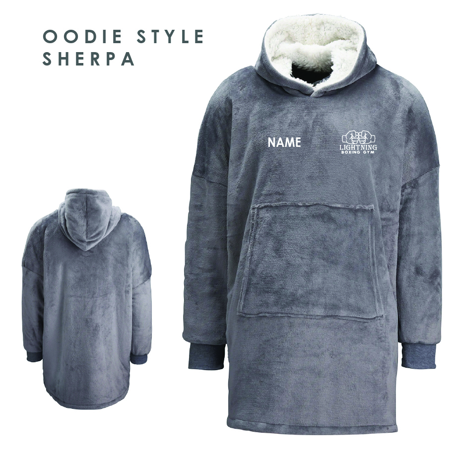 Lightning Boxing Oodie Style Sherpa Hoodie Kids