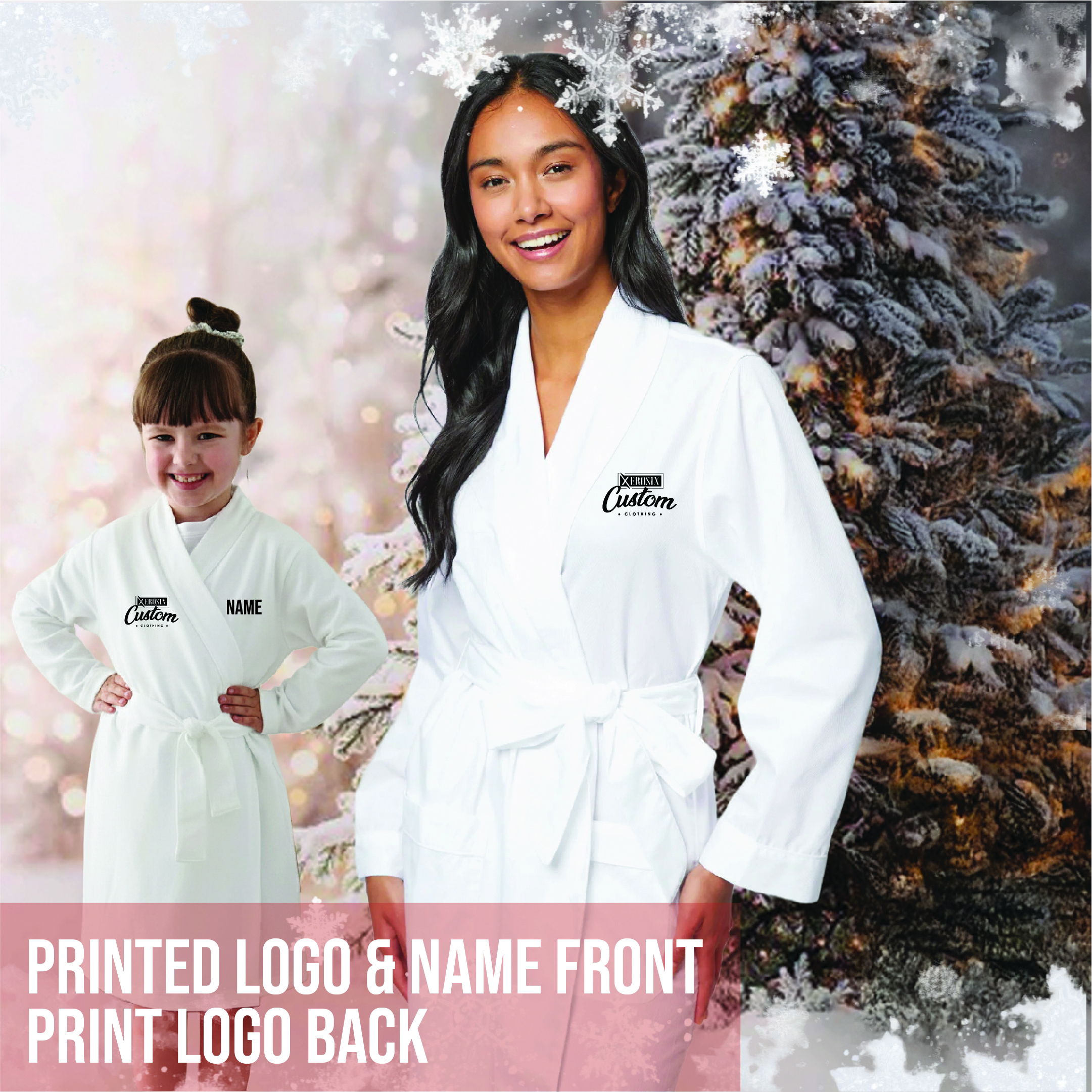 Christmas Club Shop Printed Cotton Gown Adults