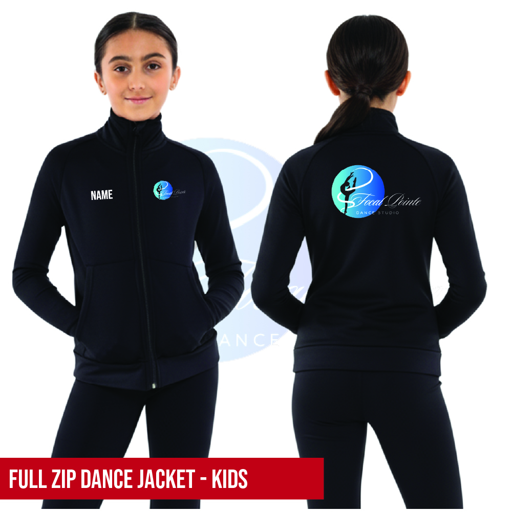 Focal Pointe Dance Studio Full Zip Dance Jacket Kids