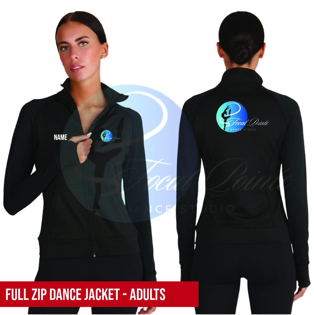 Focal Pointe Dance Studio Full Zip Dance Jacket Adults