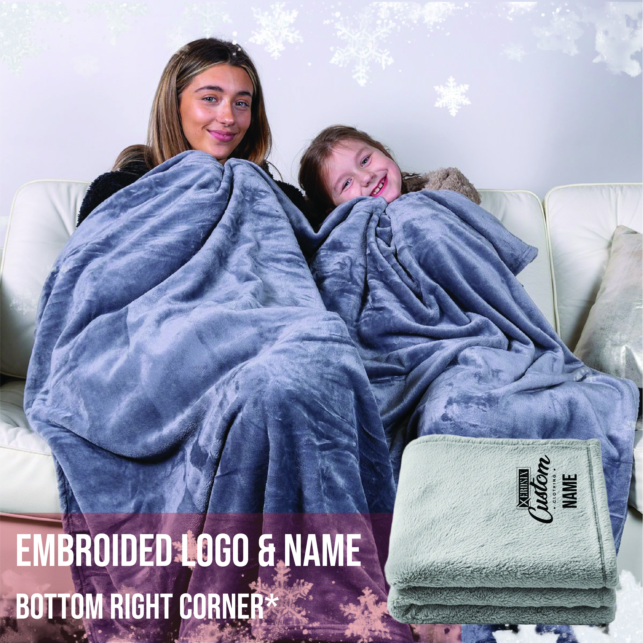 Christmas Club Shop Embroided Oodie Style Blanket