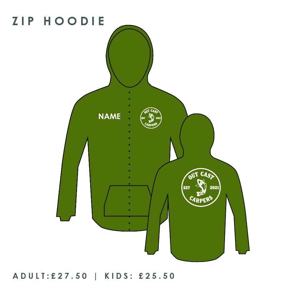 Out Cast Carpers Zoodie Olive Green