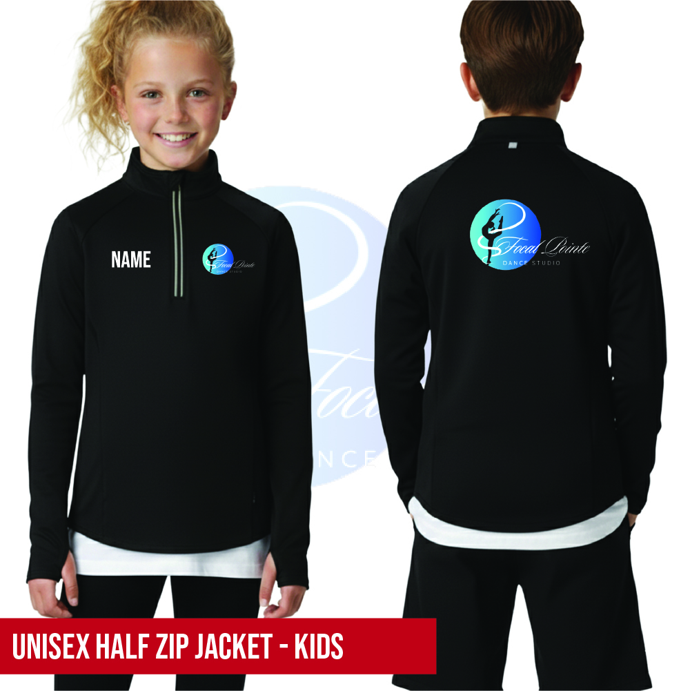 Focal Pointe Dance Studio Half Zip Track Top Kids 