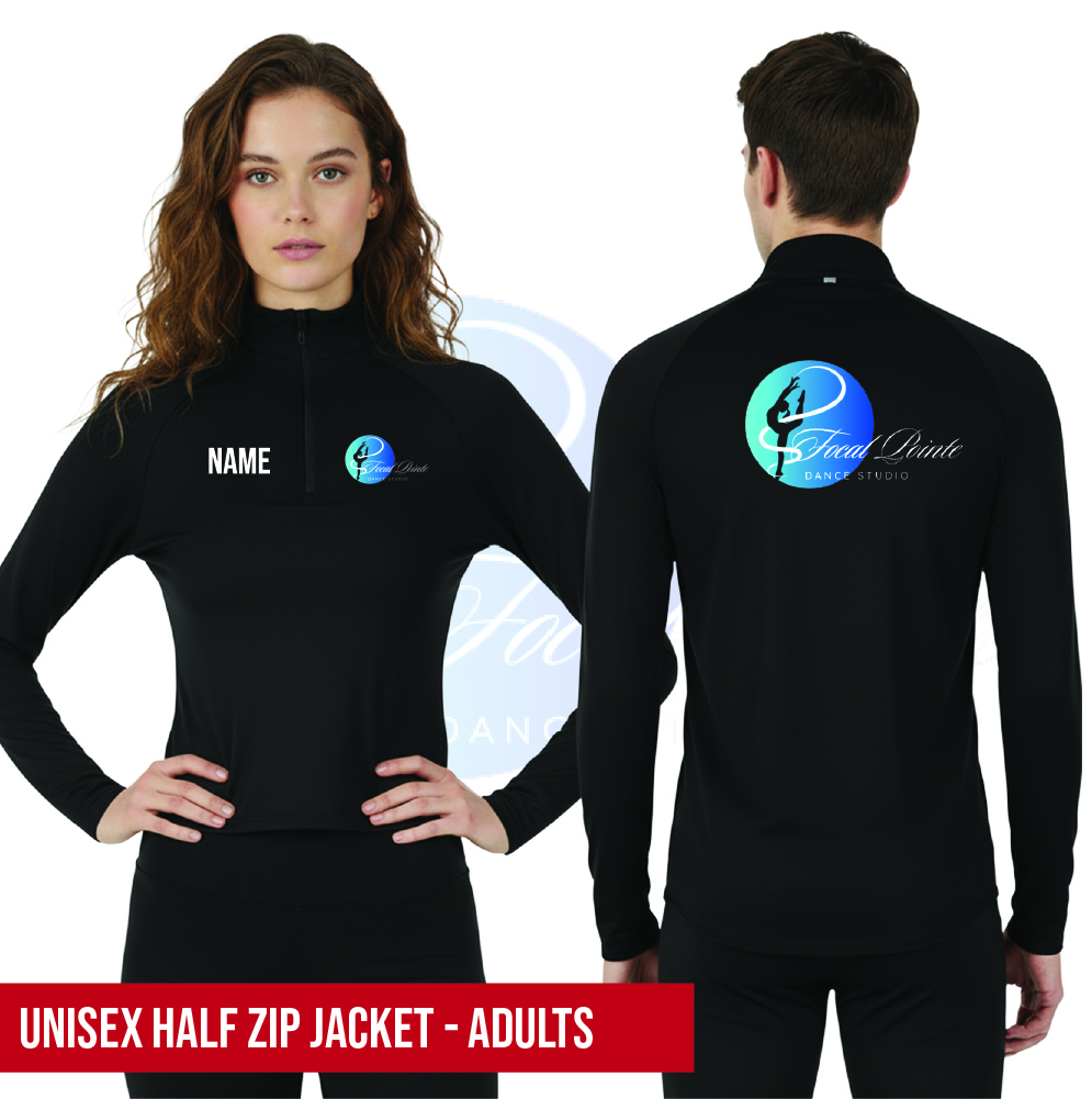 Focal Pointe Dance Studio Half Zip Track Top Adults