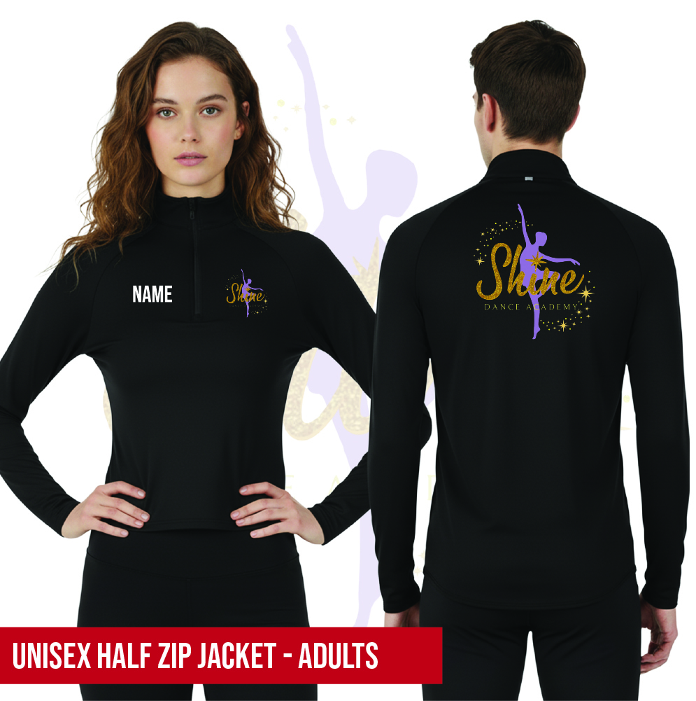 Shine Dance Academy Half Zip Track Top Adults 