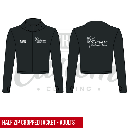 Elevate Academy of Dance Adults Long Sleeve Zip Crop Top