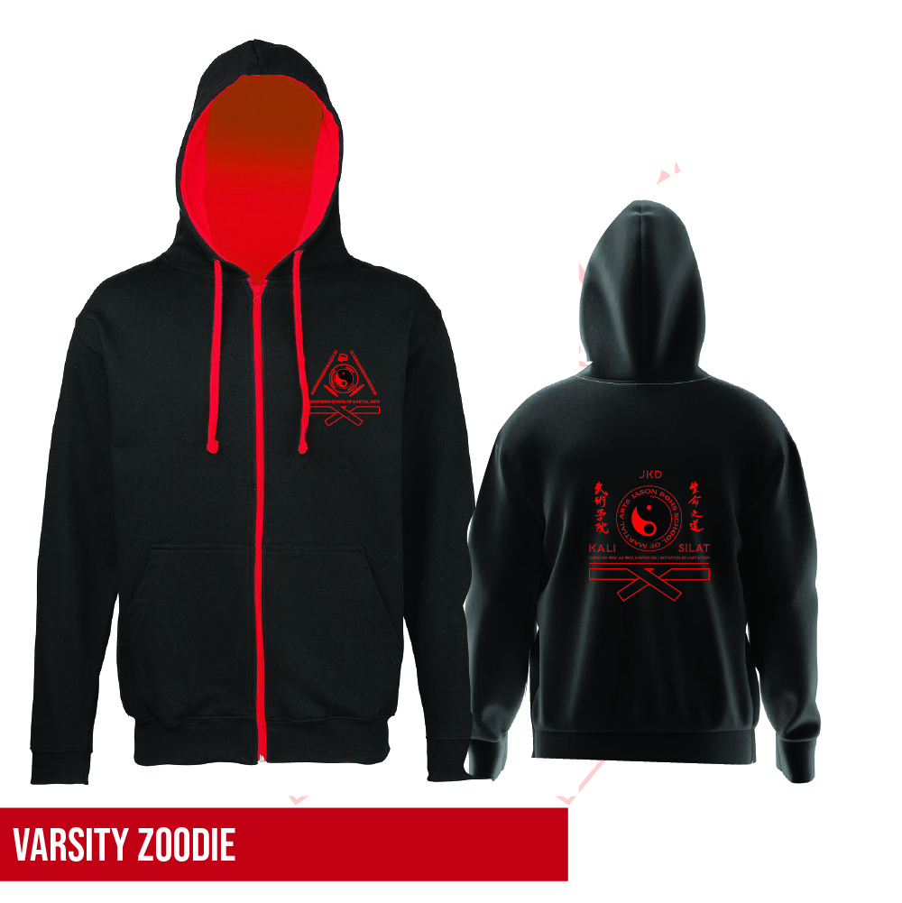 Jason Boh's School of Martial Arts Black/Red Zoodie Adults