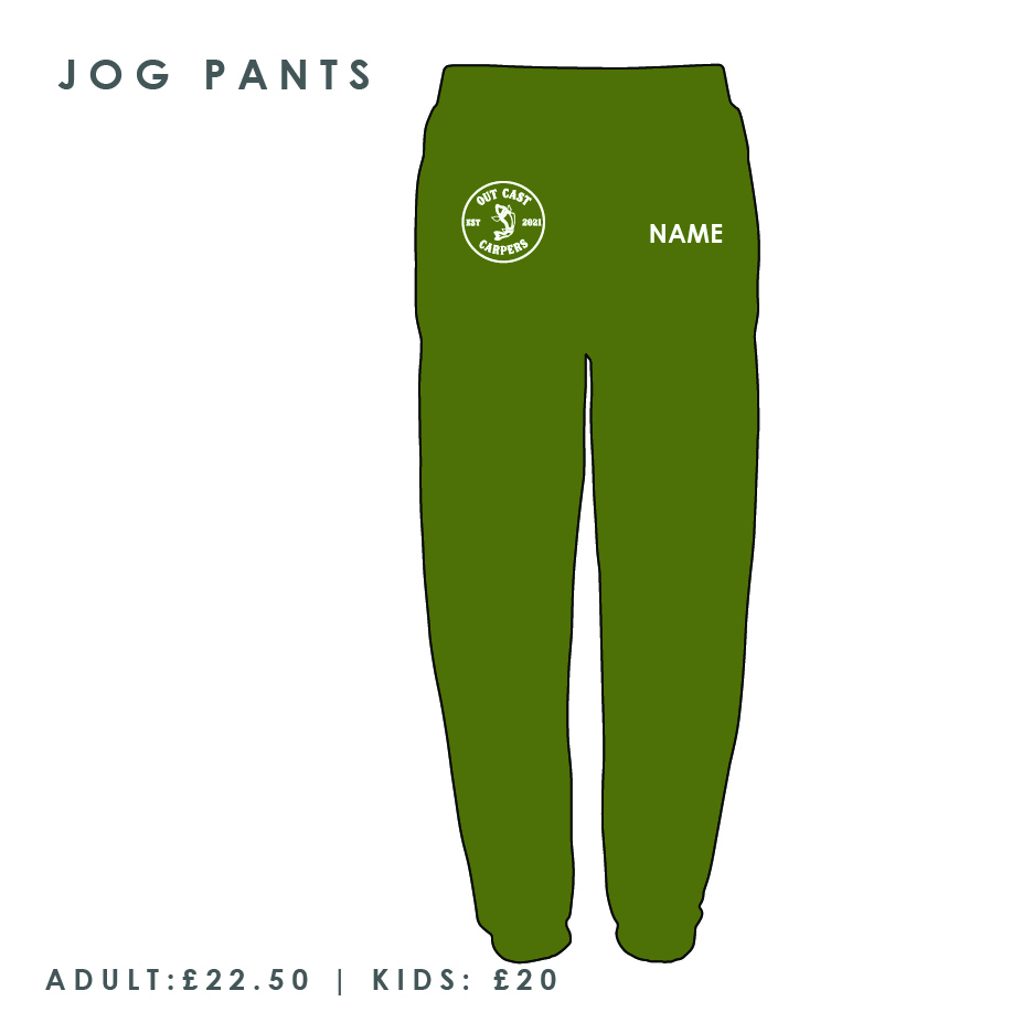 Out Cast Carpers Jog Pants Adults Olive Green
