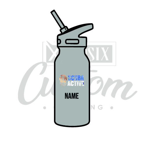 Scuba active Stainless Steel Water Bottle With Straw 600ml